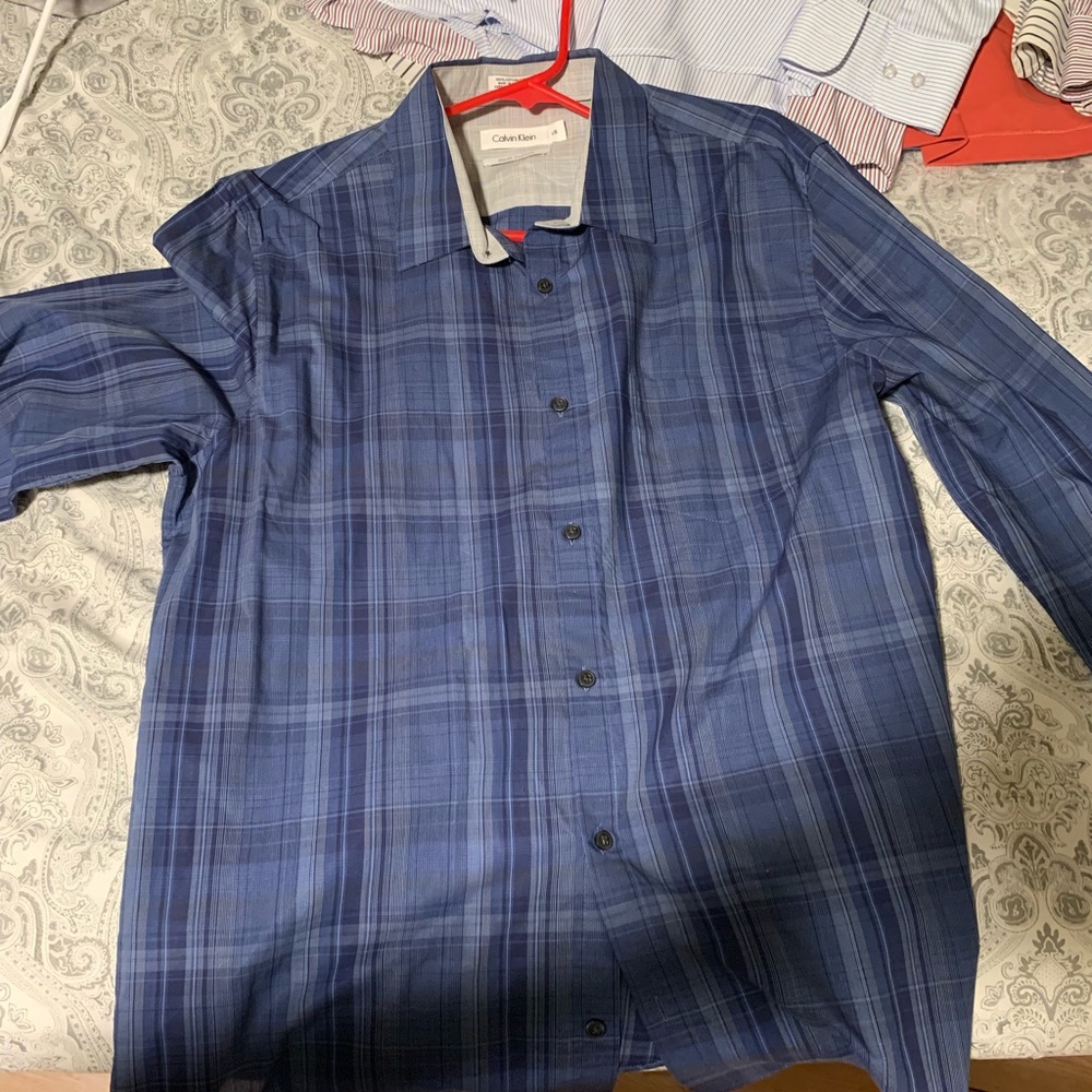 Large Calvin Klein button down blue